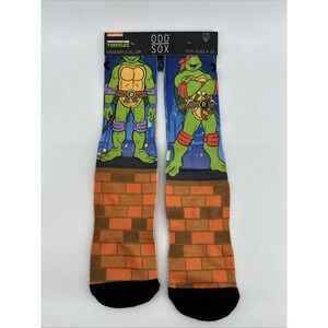 Odd Sox Ninja Turtles Crew Socks Nickelodeon Unisex Size US 6-13 Cartoon 90s New